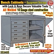 Heavy-Duty 5-Drawer Bench Storage Cabinet