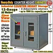 55CTC / Clear-View Heavy-Duty Counter Storage Cabinets