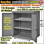55CTS / Counter Height Solid-Door Storage Cabinets