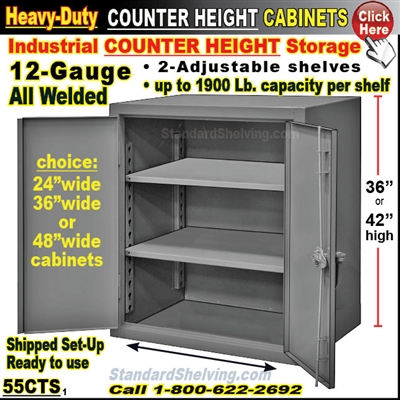 55CTS / Counter Height Solid-Door Storage Cabinets