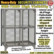 66SCN / Heavy-Duty See-Thru BULK Security Storage Cabinets