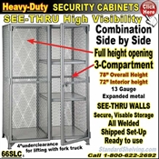 66SLC / Heavy-Duty See-Thru Combo-Security Storage Cabinets