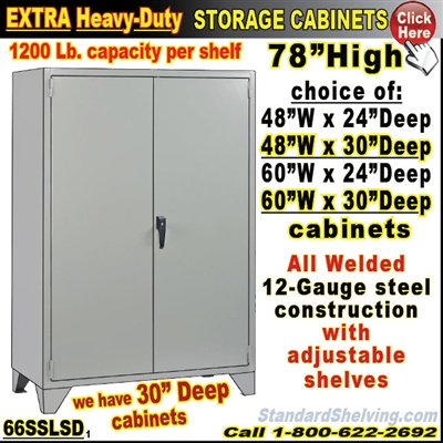 66SSLSD / Heavy-Duty Steel Storage Cabinets