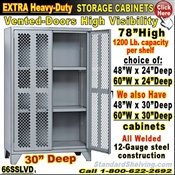 66SSLVD / Heavy-Duty VENTED-DOOR Storage Cabinets