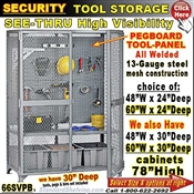 66SVPB / Heavy-Duty See-Thru Security Tool Storage Cabinets