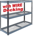 RIVET-LOCK BULK-SHELVING WITH WIRE DECKING