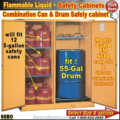 88BO / Combination Safety Drum Cabinet