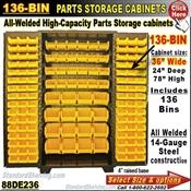88DE236 / 136-Bin Heavy-Duty Storage Cabinet