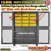 88DH260 / 12-Bin Heavy-Duty Storage Cabinet