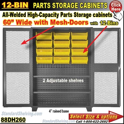 88DH260 / 12-Bin Heavy-Duty Storage Cabinet