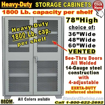 88DM / Mesh-Door Heavy-Duty Storage Cabinets