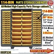 88DP236 / 114-Bin Heavy-Duty Storage Cabinet