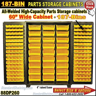 88DP260 / 187-Bin Heavy-Duty Storage Cabinet
