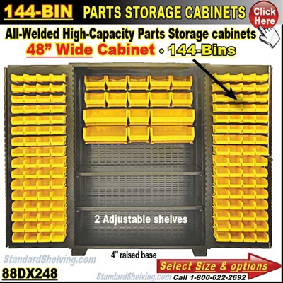 88DX248 / 144-Bin Heavy-Duty Storage Cabinet