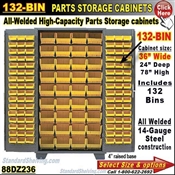 88DZ236 / 132-Bin Heavy-Duty Storage Cabinet
