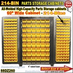 88DZ260 / 214-Bin Heavy-Duty Storage Cabinet