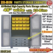 88GF248 / 20-Bin Heavy-Duty Storage Cabinet
