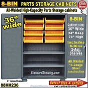 88HH236 / 8-Bin Heavy-Duty Storage Cabinet