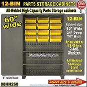 88HH260 / 12-Bin Heavy-Duty Storage Cabinet