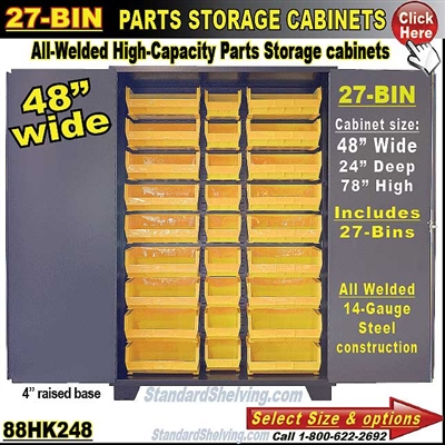 88HK248 / 27-Bin Heavy-Duty Storage Cabinet