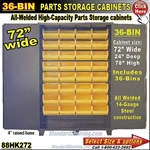 88HK272 / 36-Bin Heavy-Duty Storage Cabinet