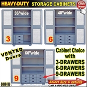 88HU / Heavy-Duty See-Thru Storage Cabinets