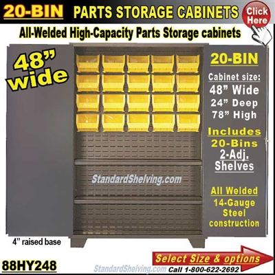 88HY248 / 20-Bin Heavy-Duty Storage Cabinet