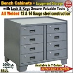 88JL / Heavy-Duty 36"Wide 8-DRAWER Bench Storage Cabinet