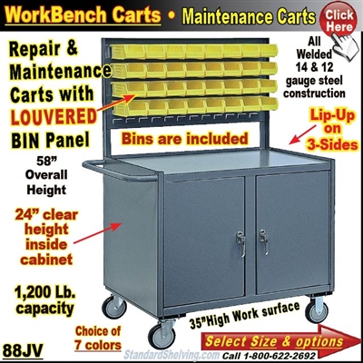 Louvered Bin Panel Repair & Maintenance Carts