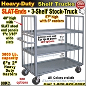 88KC / 3-Shelf SLAT-ENDS Stock Transport Truck