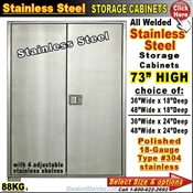 88KG / Stainless Steel Storage Cabinets