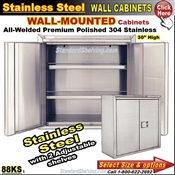 88KS / Wall Mount Stainless Steel Storage Cabinets
