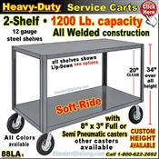 88LA / Heavy Duty 2-Shelf Service Cart