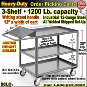 88LO / Heavy-Duty Order Picking 3-Shelf Trucks