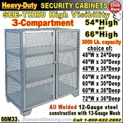 88M33 / Heavy-Duty See-Thru BULK Security Storage Cabinets