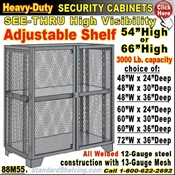 88M55 / Heavy-Duty See-Thru BULK Security Storage Cabinets