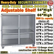 88M66 / Heavy-Duty See-Thru BULK Security Storage Cabinets