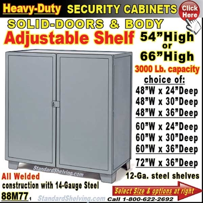 88M77 / Heavy-Duty BULK Security Storage Cabinets