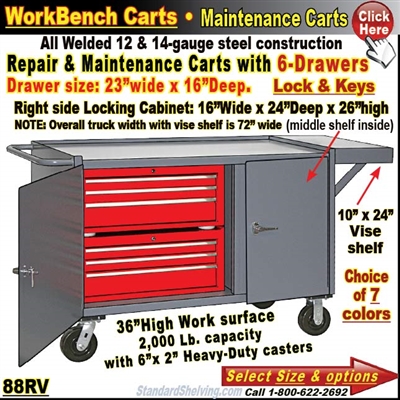 88RV / 6-Drawer Tool & Maintenance Trucks