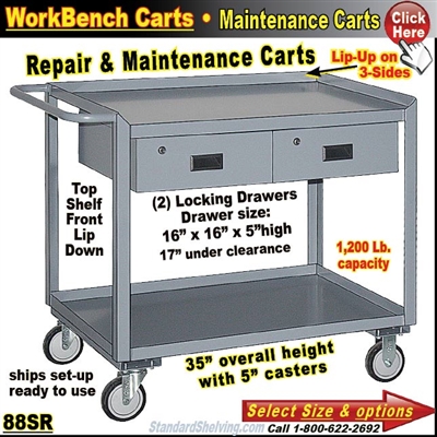 2-Drawer Maintenance Bench Cart