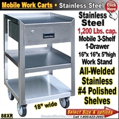 88XR / Stainless Steel Mobile Carts