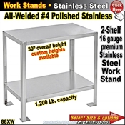 88XW / Stainless Steel Work Benches