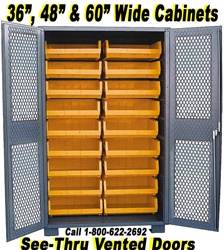 99-DK SECURITY BIN STORAGE CABINETS, WITH UP TO 42-BINS