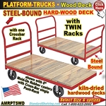 AMRPTSWD / Wood-Deck Steel-Bound Platform Trucks