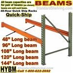 Pallet Rack BEAMS, Quick-Ship / HYBM