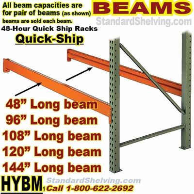 Pallet Rack BEAMS, Quick-Ship / HYBM