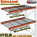 Pallet Rack EXTRA-LEVELS with Wire-Decking / HYELW