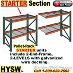 Pallet Racks Starter Unit with Wire-Decking / HYSW