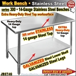 JBST4G / Stainless Steel Work Benches
