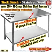 JBST6S / Stainless Steel Work Benches